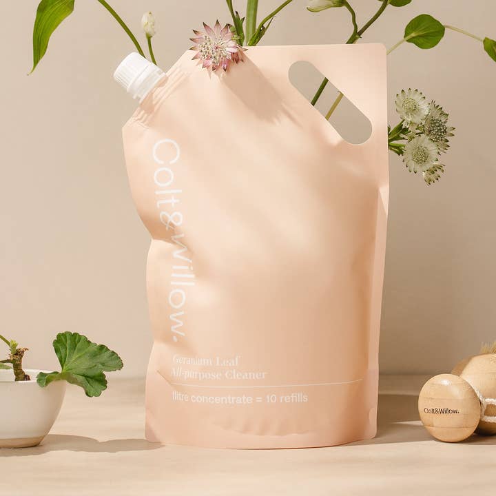Geranium All Purpose Cleaner Refill – 1L Pouch for wholesale by Colt and Willow