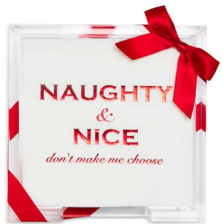 Lined Design - Wholesale Disposable Napkin - Naughty and Nice Hostess Cocktail Set