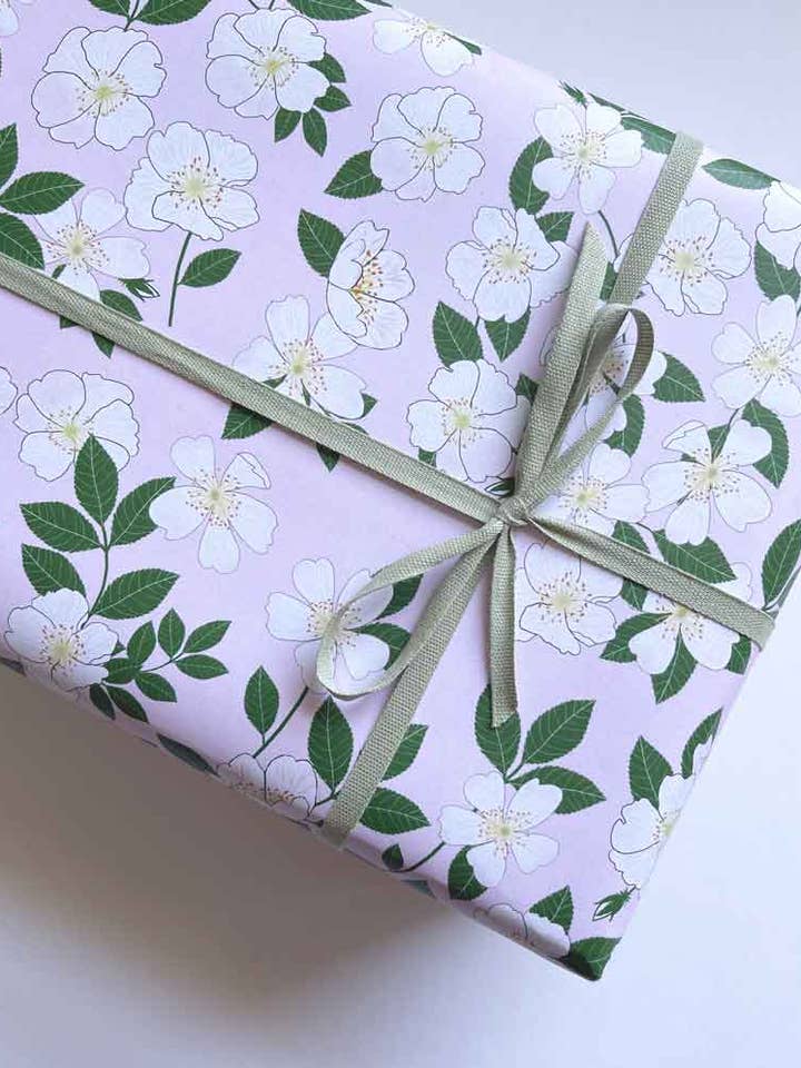 Set di carta da regalo con colibrì, peonie e rose Cherokee per la vendita all'ingrosso da parte di Little Love Press