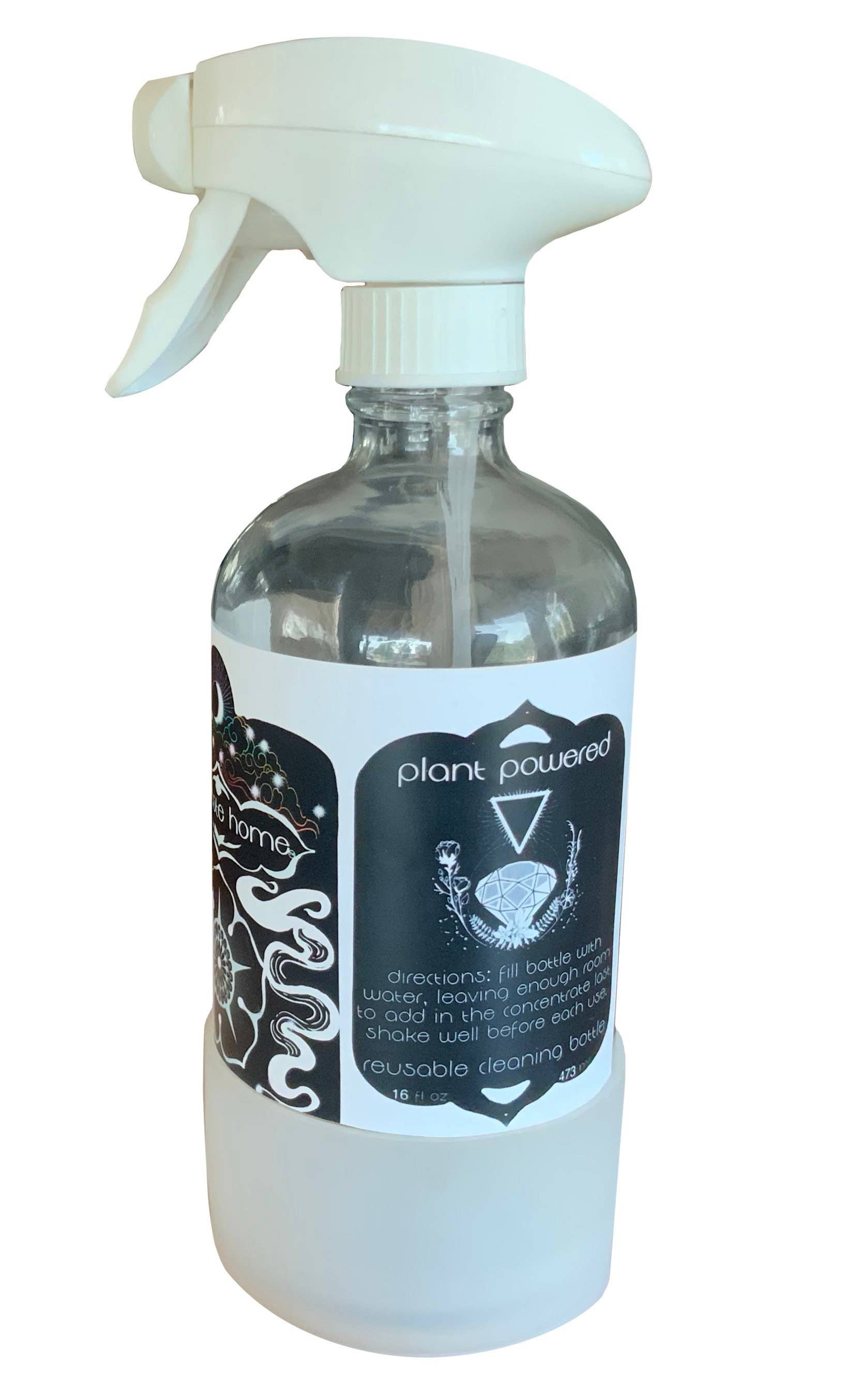 Namaste Home - Wholesale Spray Bottle - Reusable Glass Cleaning Spray Bottle by Namaste Home, features a 100% Recycled Plastic Trigger Sprayer, + Silicone Base to Prevent Breakage2