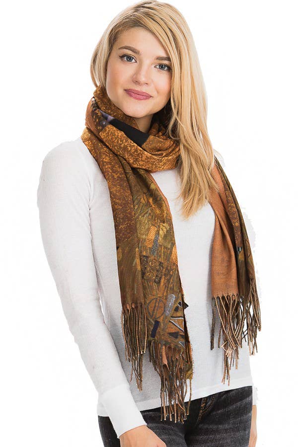 Cap Zone - Wholesale Scarf - Women's - Gustav Klimt  Inspo Scarves1