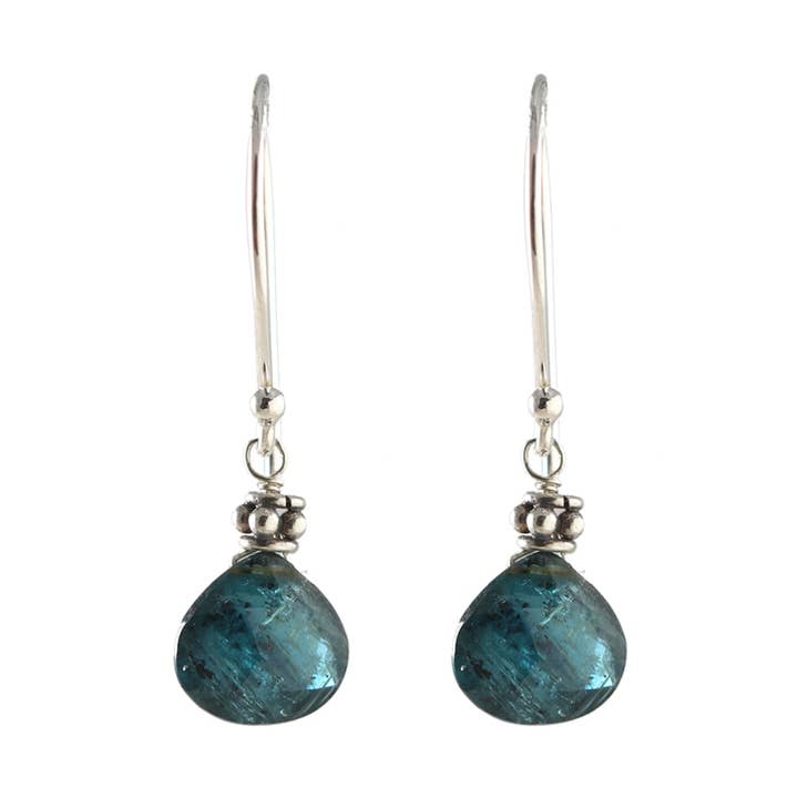 Boucles d'oreilles minuscules en cyanite E-1790 pour la vente par Alicia Van Fleteren Jewelry Design