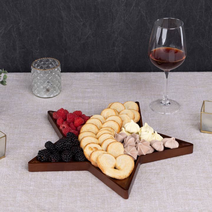Star Shaped Serving Tray - Christmas Charcuterie Board for wholesale by Picnic Time Family of Brands