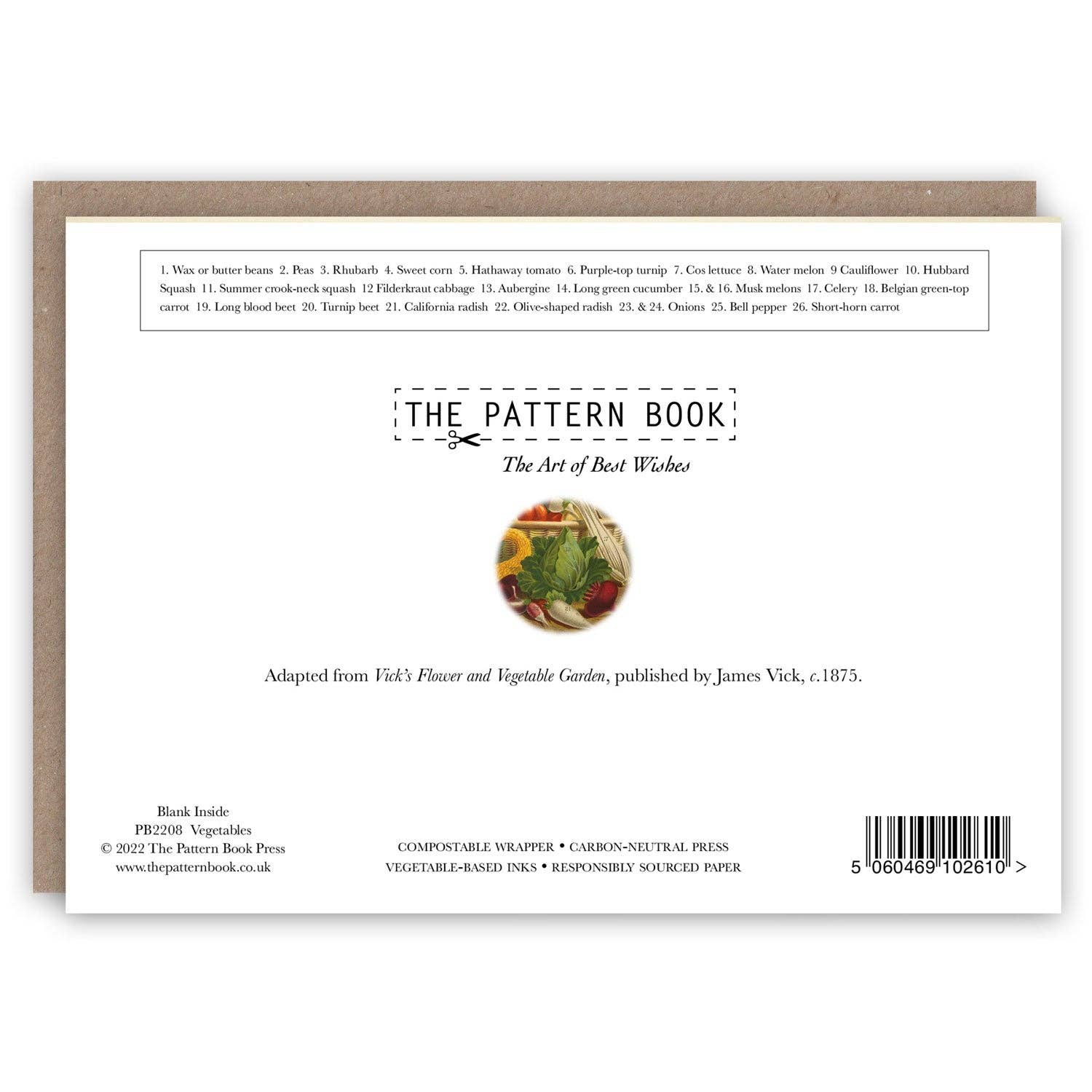 The Pattern Book - Wholesale Everyday greeting card - Vegetables1