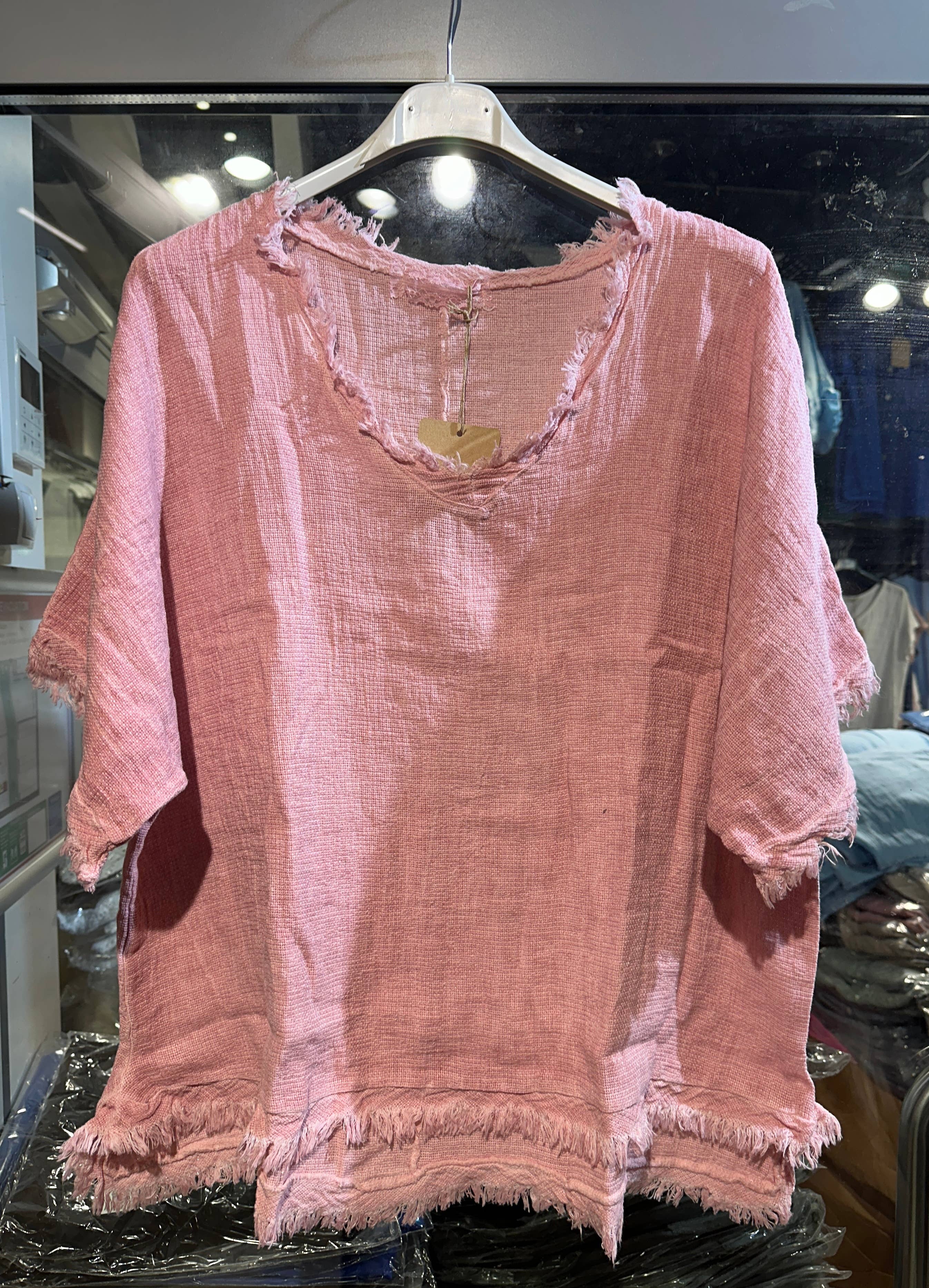 LÉA & LUC - Wholesale Blouse – Women’s - Plain blouse in 50% Linen and 50% Cotton REF. 982837