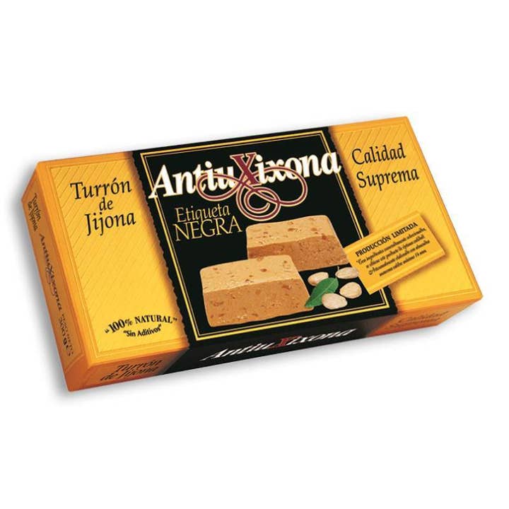Turrones Fabián - Venta al por mayor Turrón - Turrón de Jijona (blando) Antiu Xixona Etiqueta Negra 250g