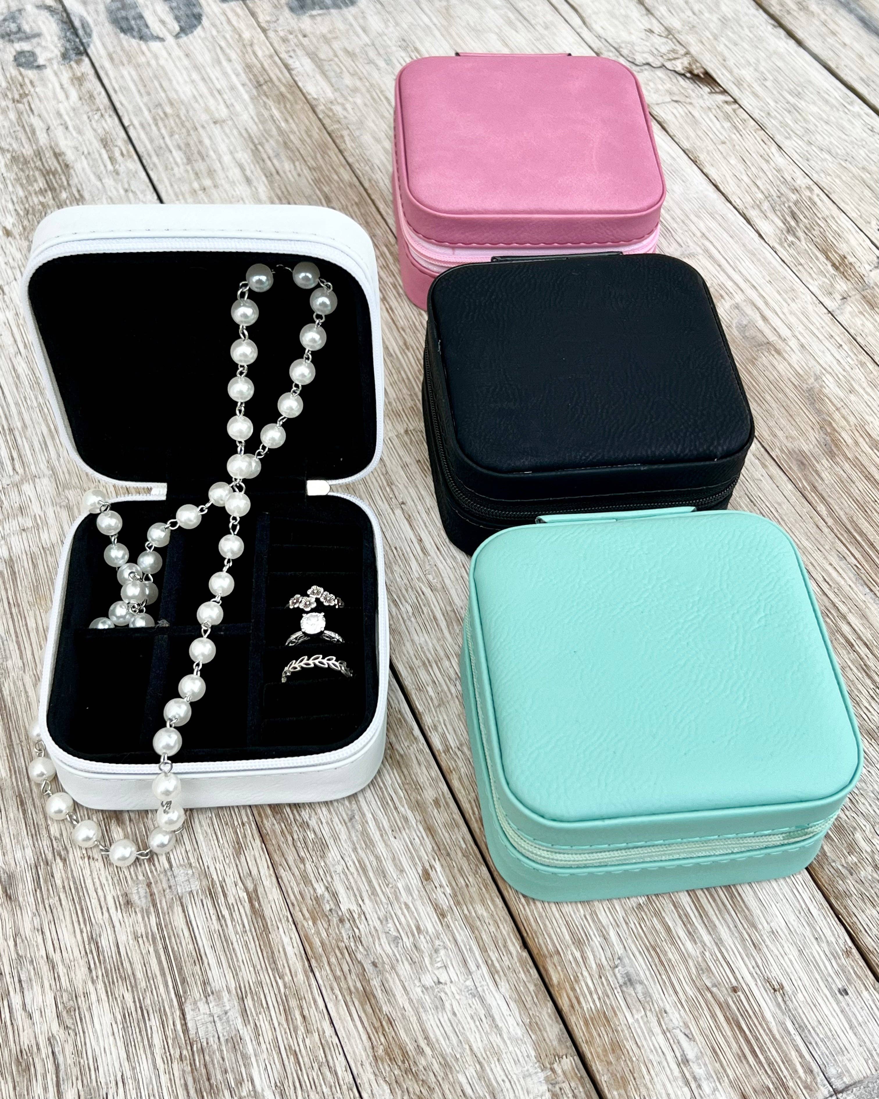 KW Custom Creations - Wholesale Jewelry Box/Organizer - Laserable Leatherette Travel Jewelry Box3