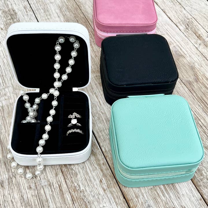 KW Custom Creations - Wholesale Jewelry Box/Organizer - Laserable Leatherette Travel Jewelry Box3