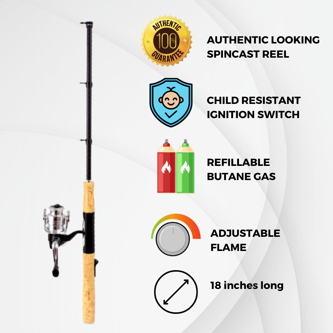 John Gibson Enterprises, Inc. - Wholesale Lighter - Open Face Fishing Pole BBQ Lighter1