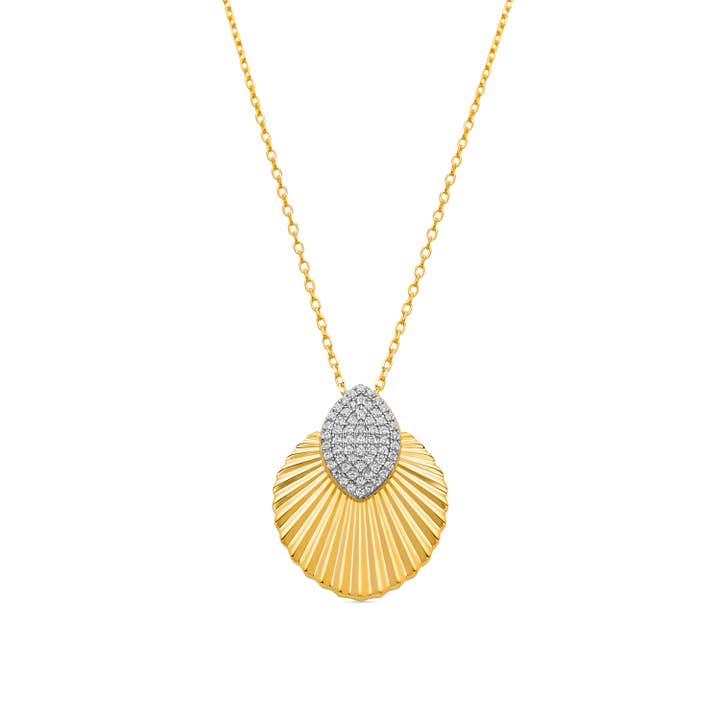 Collar Luxenter de Plata de Ley 925 y Circonita Brillante acabado oro 18k - Drakfar for wholesale by Luxenter