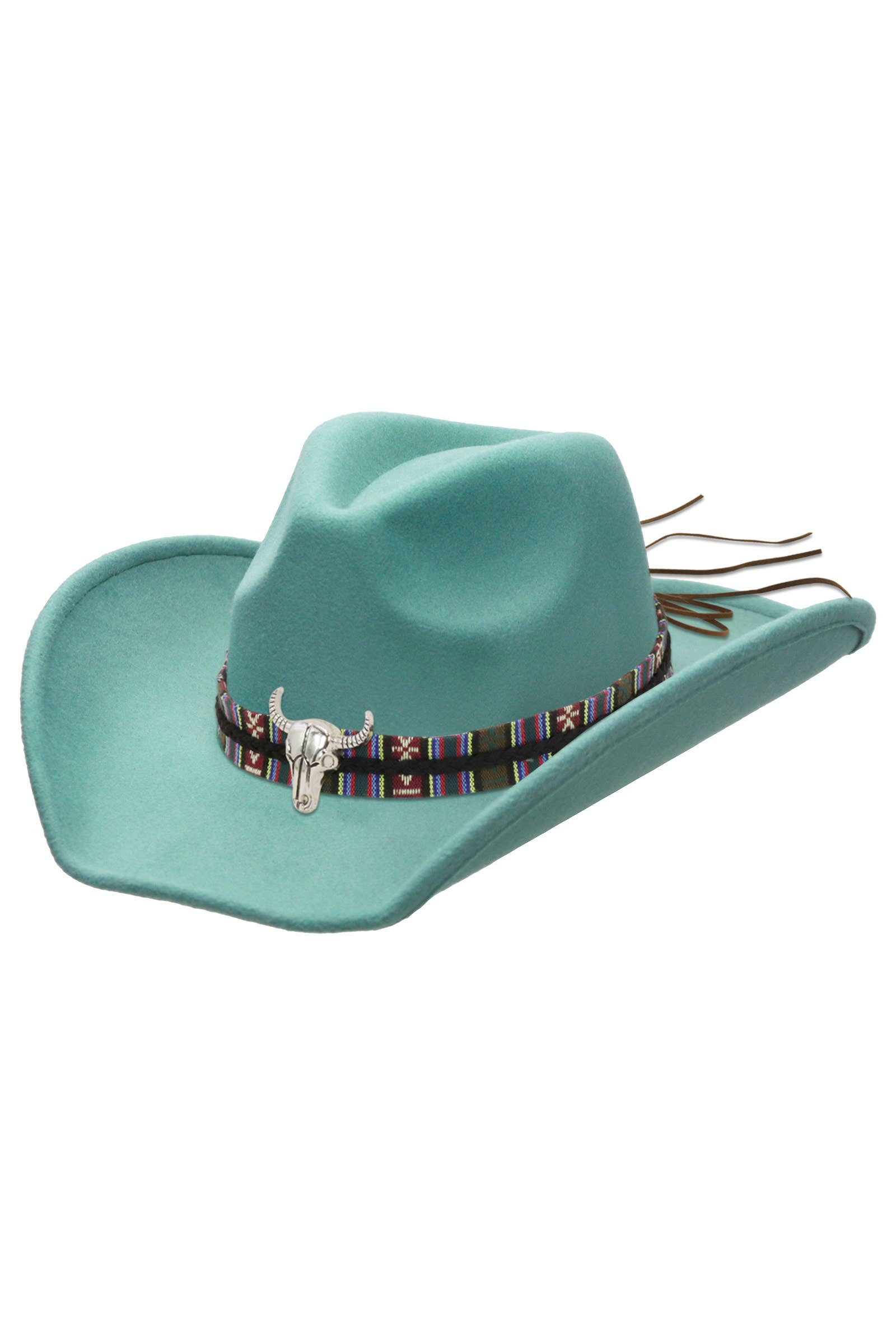 Cap Zone – Chapéu de cowboy - Unissexo por atacado – Chapéu de Feltro Cowboy Cap Zone Tycoon com Aba Relaxada e Fivela Tribal Navajo25