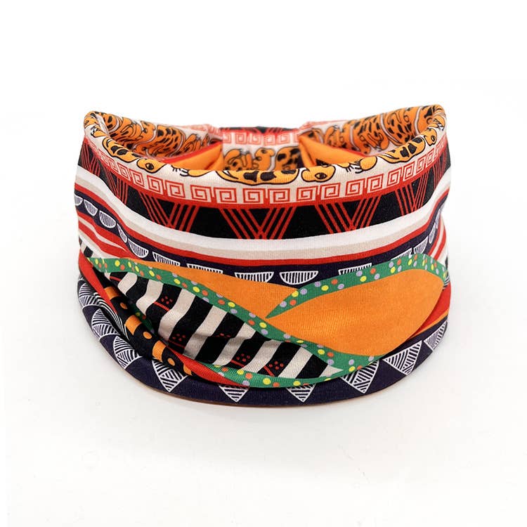 Tourtiwi – wholesale Fashion headband – women's – Colorful Ethnic Tribal Print Headband - Neck Scarf6