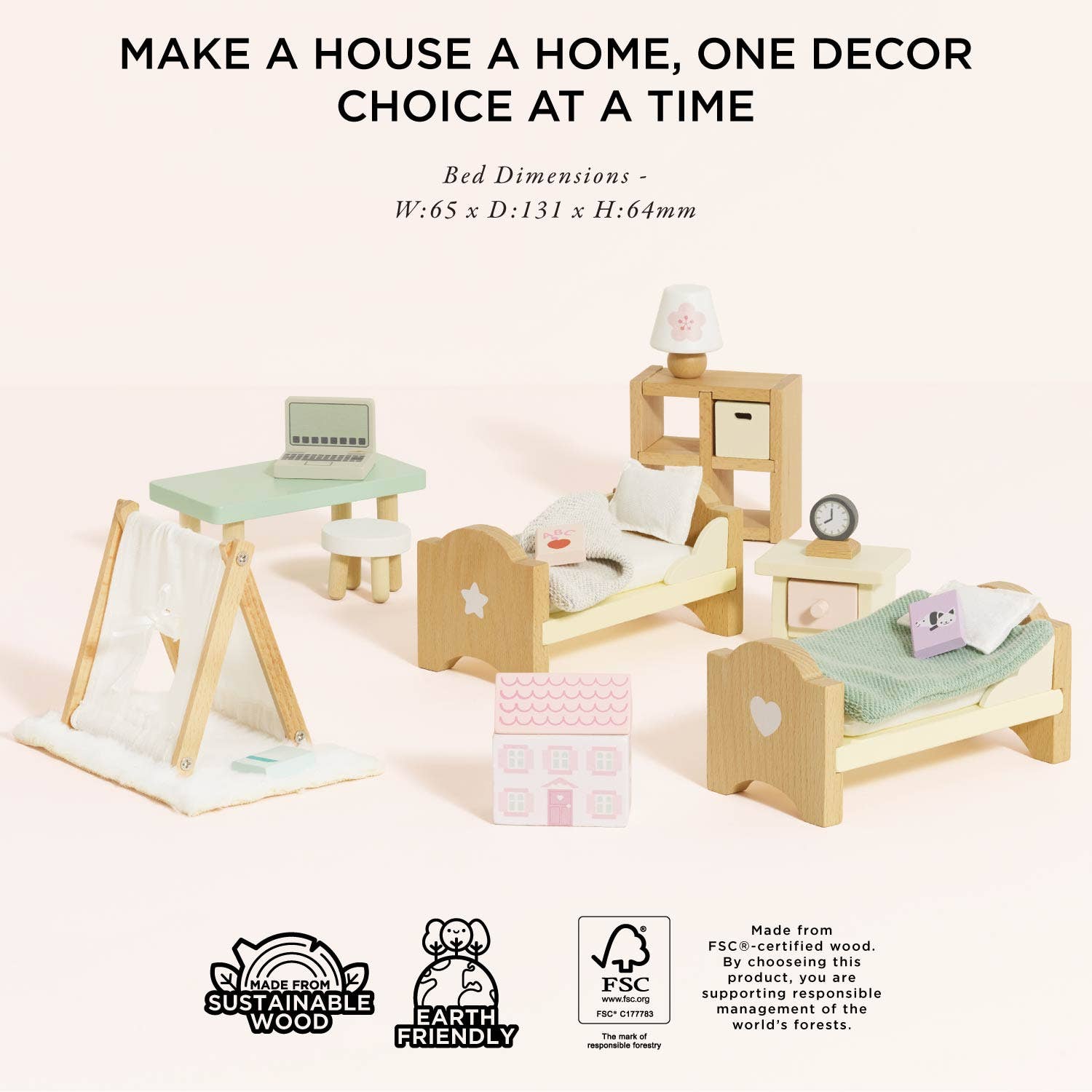 Le Toy Van, Inc. - Wholesale Doll Accessory Kit - Kids - Wooden Dolls House Child's Bedroom Furniture3