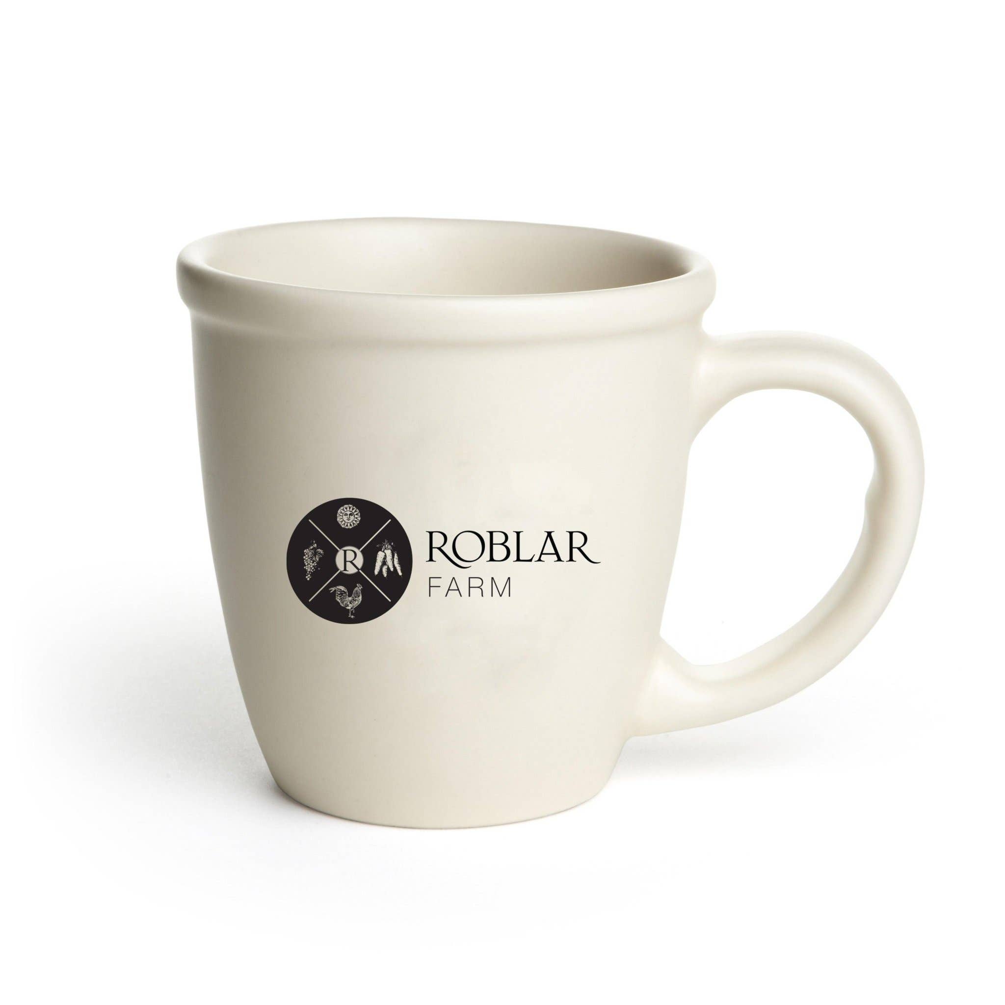 Mercantile 12 - Wholesale Coffee Mug - Custom BRAND OR LOGO 14 oz Matte Cream Ceramic Bistro Mug 8