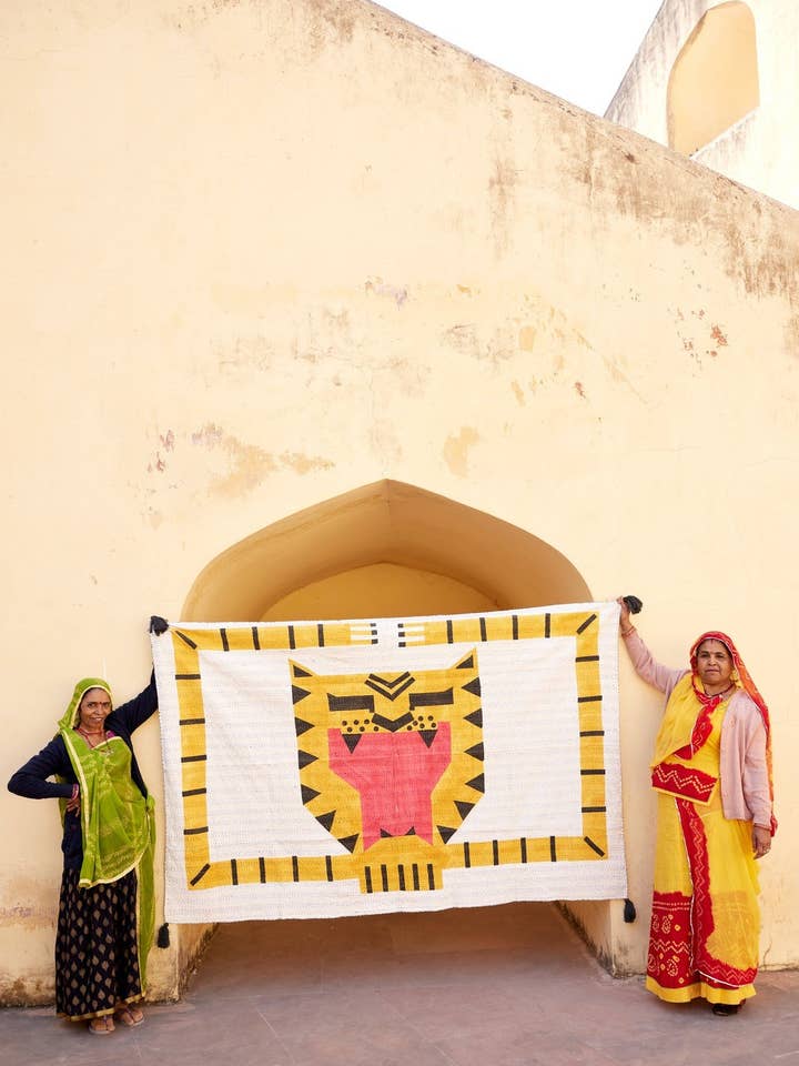 Tiger Kantha Throw for wholesale by CQC LA