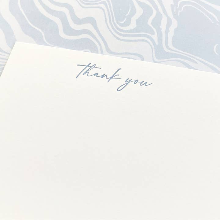 Missive - Wholesale Stationery/Notecard Set - Marbled Thank You Letterpress Note Set - Luxe Stationery2