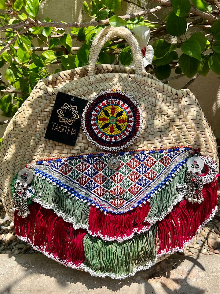 Sac rond tribal style bohème pour la vente par TABITHA