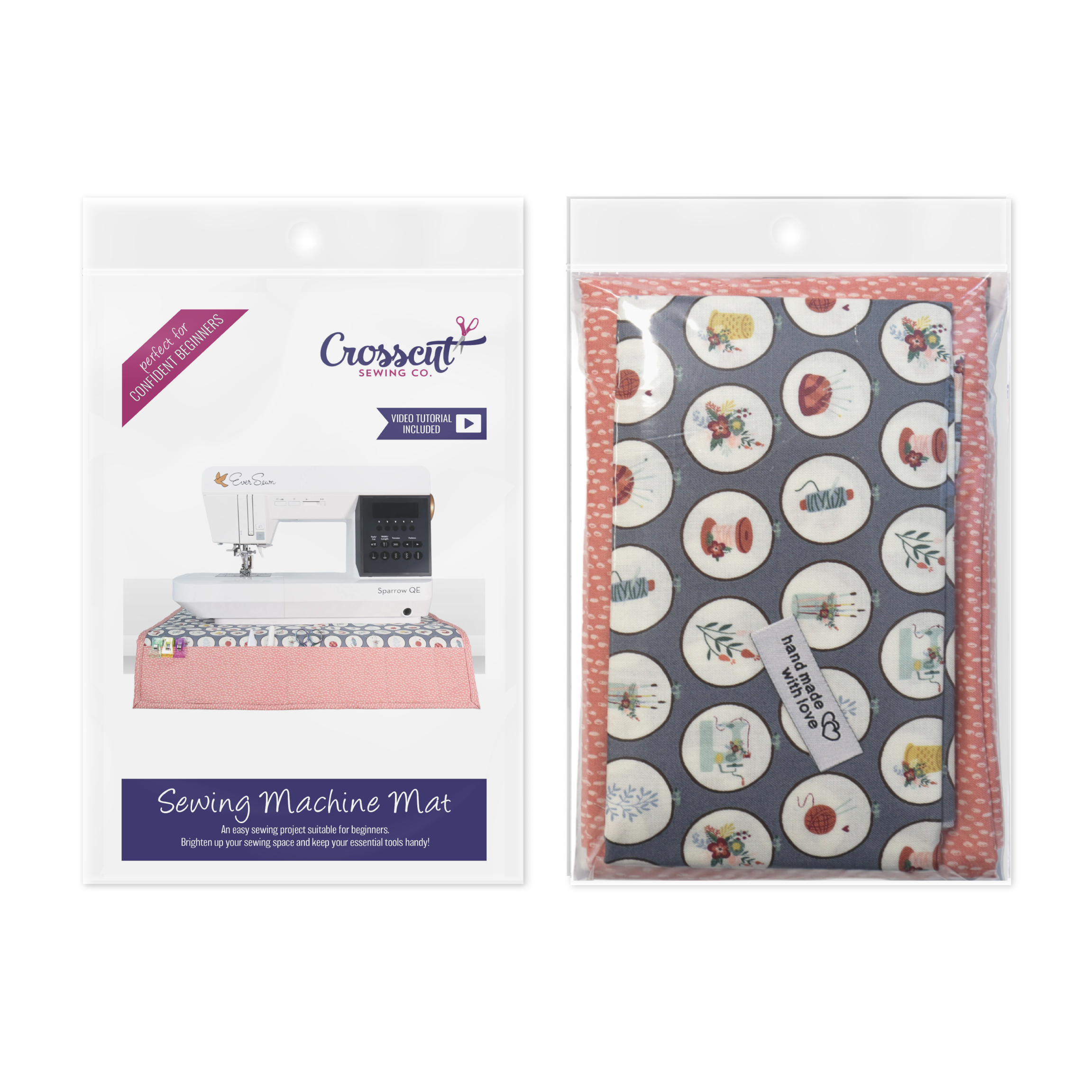 Crosscut Sewing Co. - Wholesale Craft Sewing Kit - Sewing Machine Mat Sewing Kit - Sewing Project Kit for Beginners2