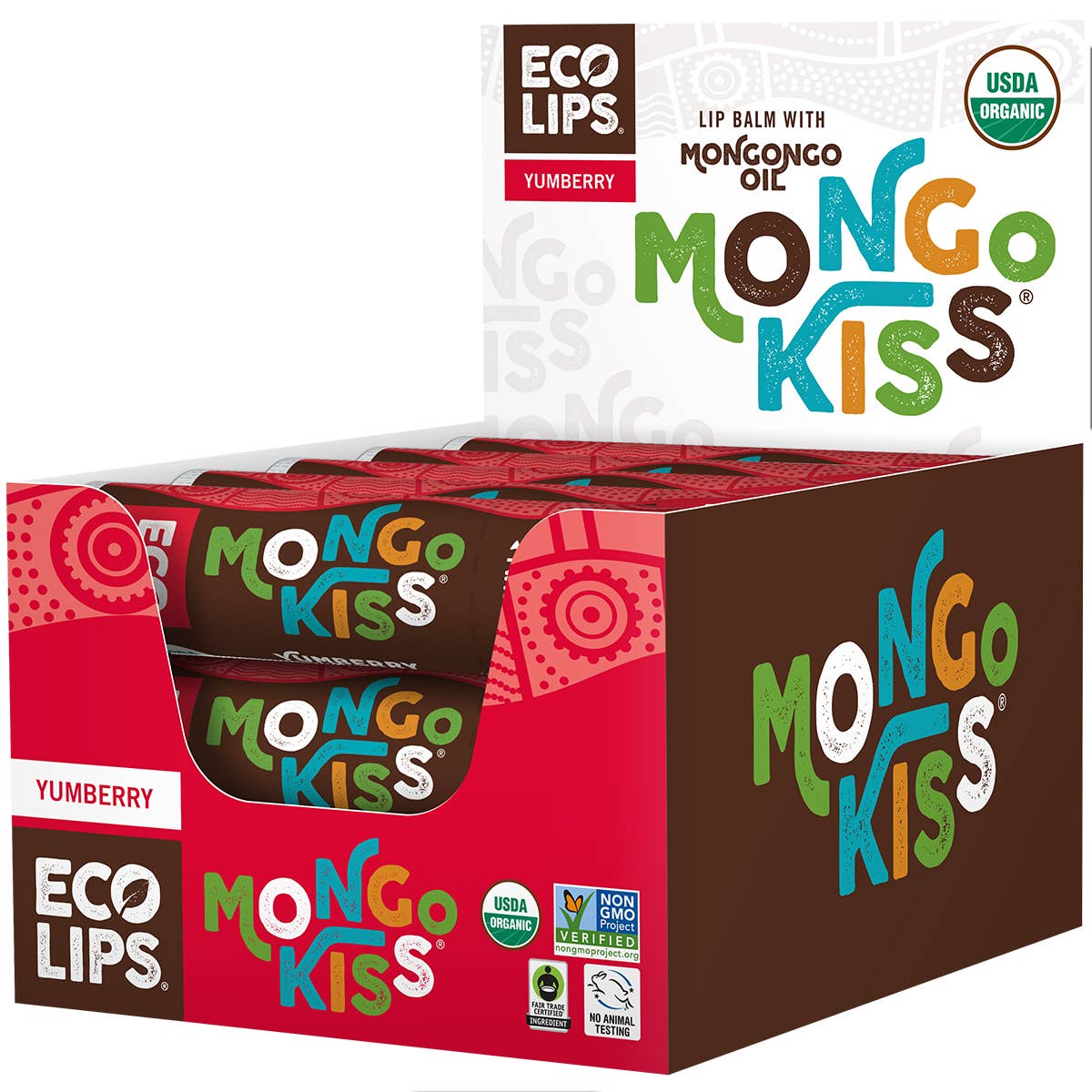 Eco Lips & Bug Soother - Wholesale Lip Balm - Mongo Kiss Lip Balm 15-count display12