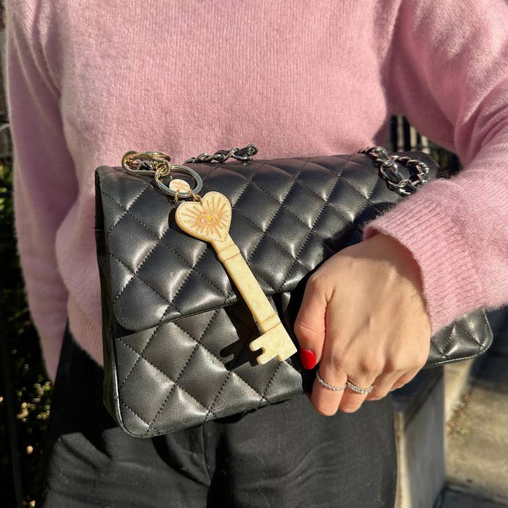 Solar Eclipse – Porta-chaves - Mulher por atacado – Pingente de Bolsa + Porta-chaves "Chave Pintada à Mão para o Meu Coração"1