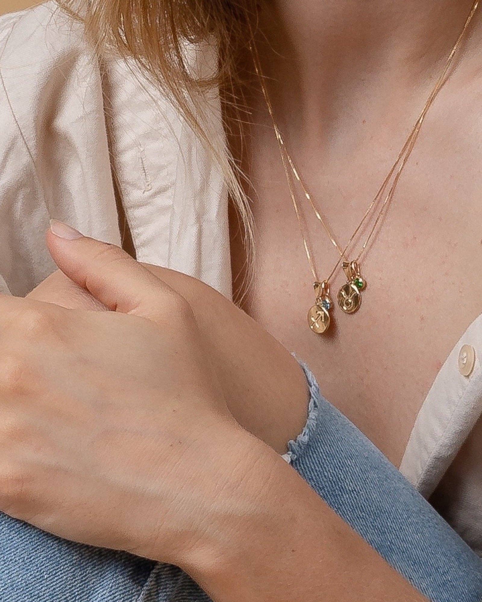 ERIJEWELRY - Venta al por mayor Collares con colgantes/abalorios - Collar del zodíaco Aquarius1