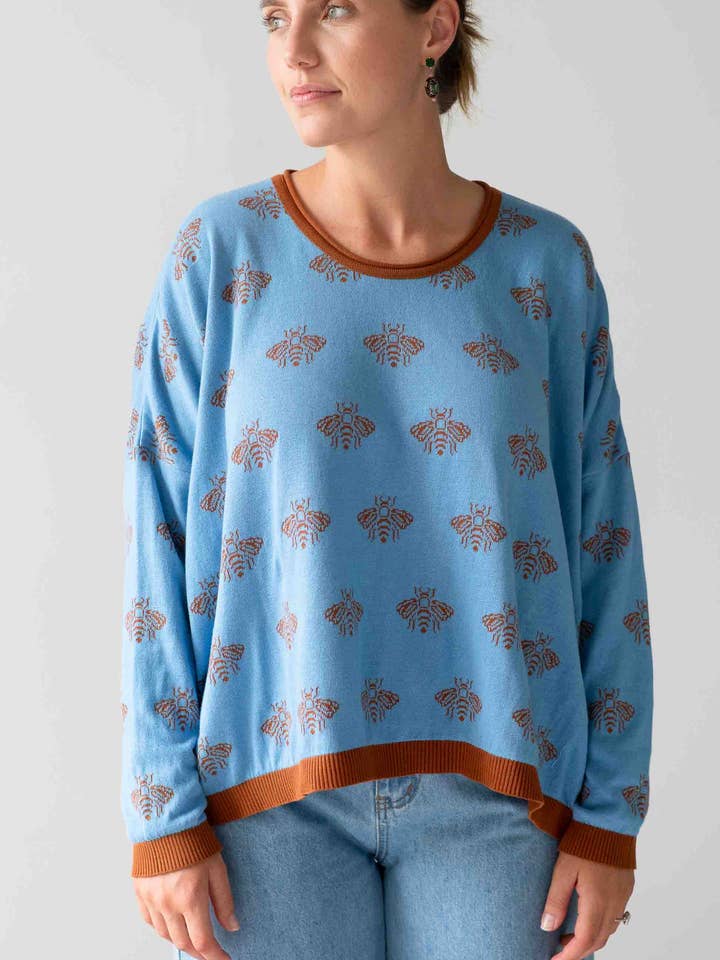 Lazybones - Wholesale Knitted jumper – Women′s - Anouk Jumper Bees *organic cotton