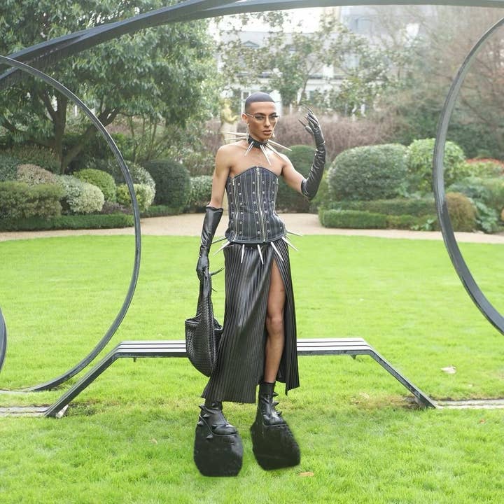 Sook Stainable - Wholesale Shoulder Bag - Women's - Big Size Vegan Leather Woven Tote Shoulder Bag9