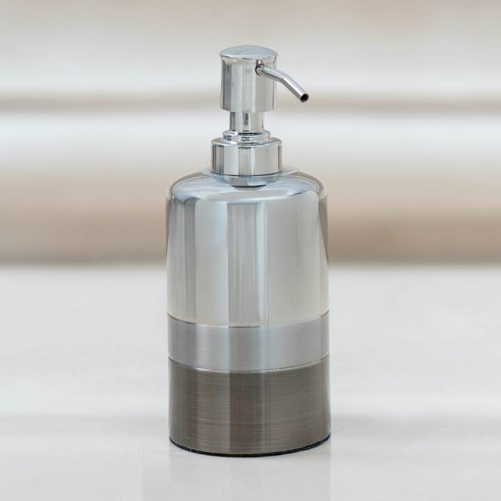 Triune 3-tone roestvrijstalen en nikkel vloeibare zeeppomp voor wholesale door nu steel