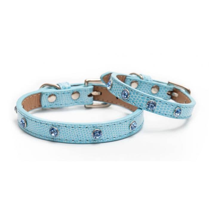 PetLondon - Wholesale Pet Collar - Dog - Crystal Rivet Collar Powder Blue0