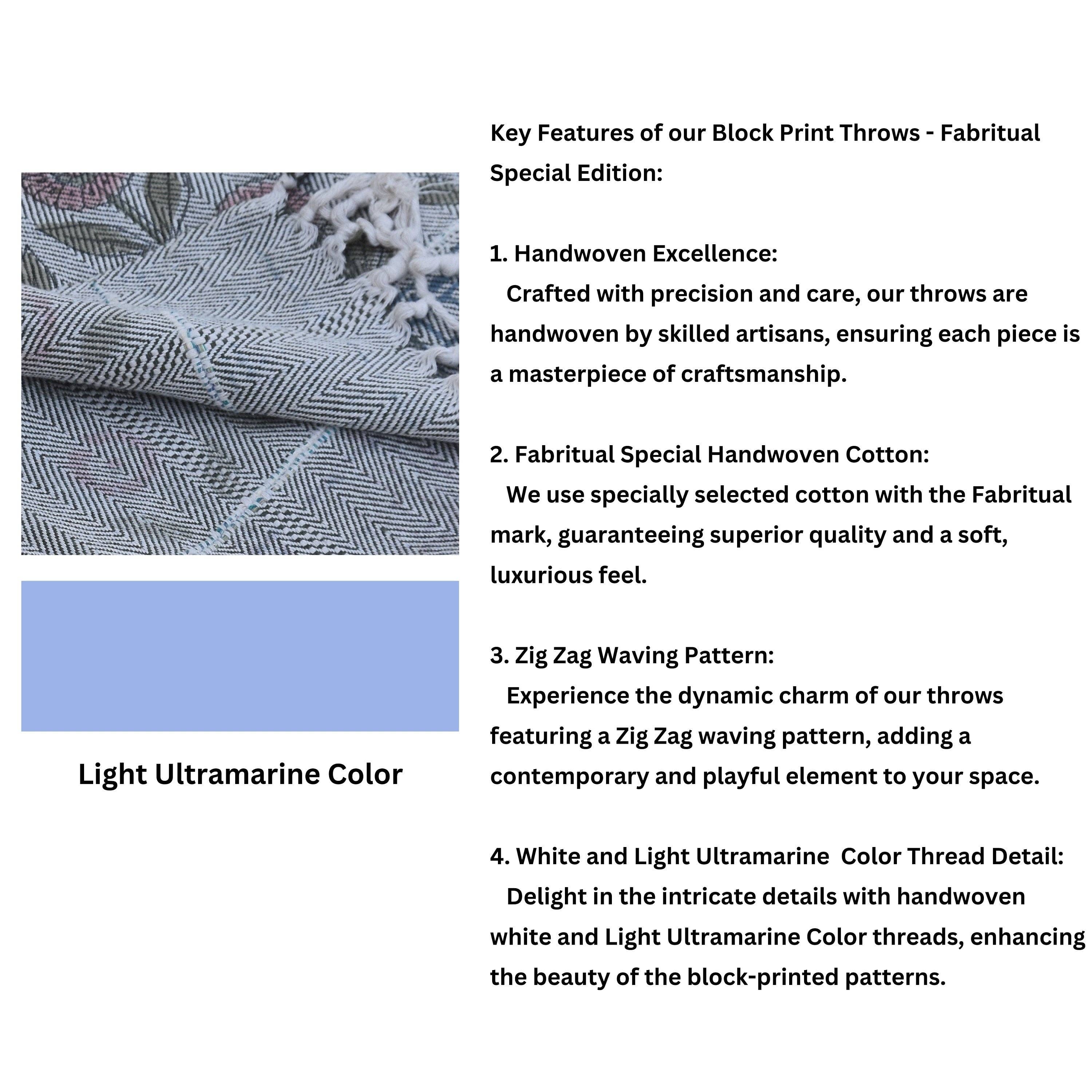 Fabdivine - Vente Plaids - Couverture de canapé à fleurs imprimée en bloc - Pépites de chocolat5