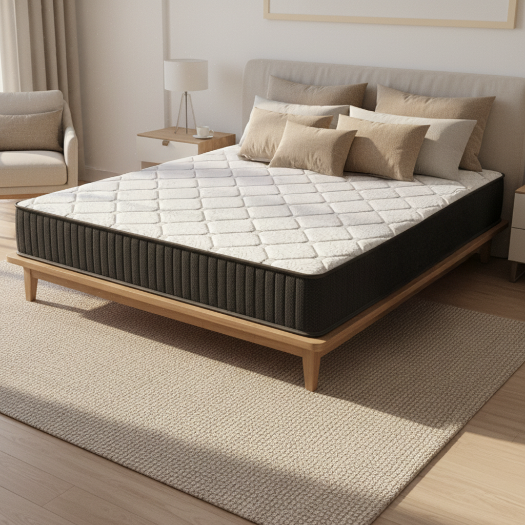 White 10" Full Hybrid Mattress Pressure Relief Motion Isolation for wholesale on Faire1