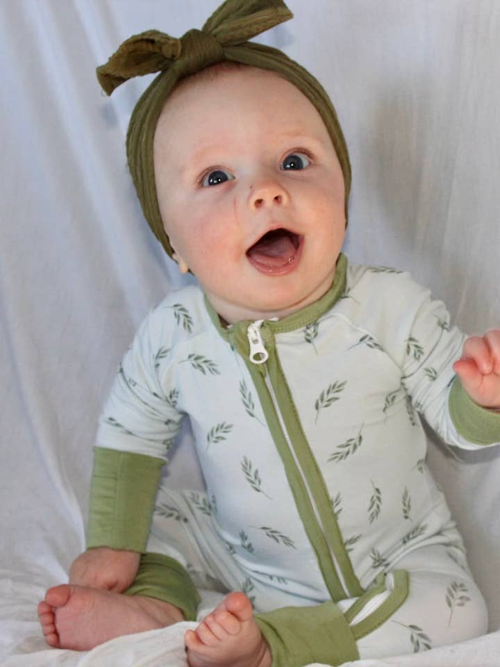 Bamboe Romper Kleine Blad voor wholesale door Havenbaby