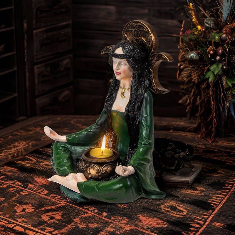 Pacific Trading - Wholesale Candle Holder - Triple Moon Witch Votive Holder6