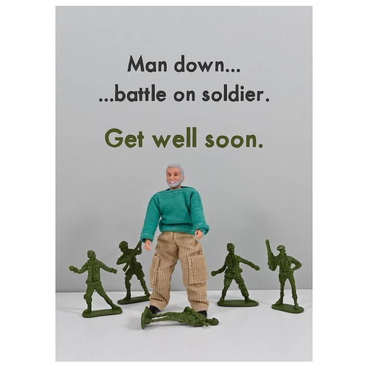 Man Down | Get Well Card for Him | Funny for wholesale by Bold & Bright