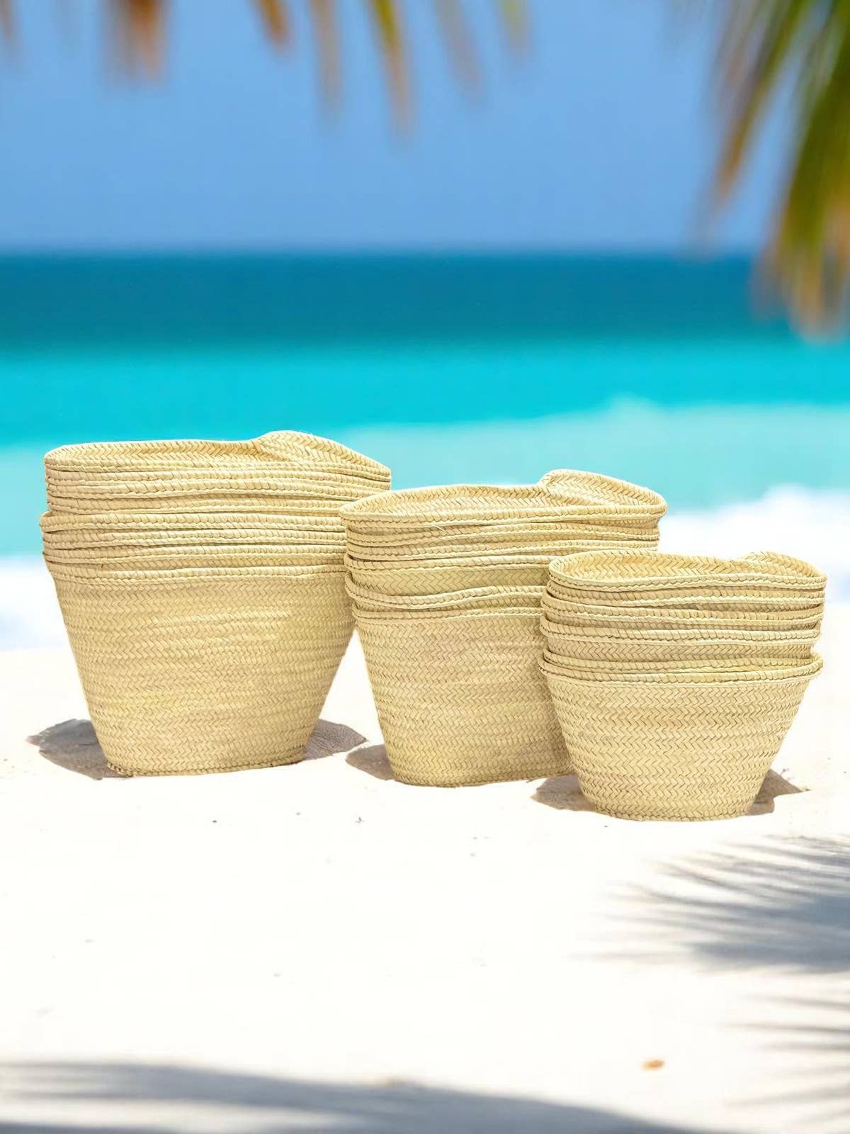 Melecraft - Wholesale Basket - Empty Handwoven Straw Basket – Ready to Customize0