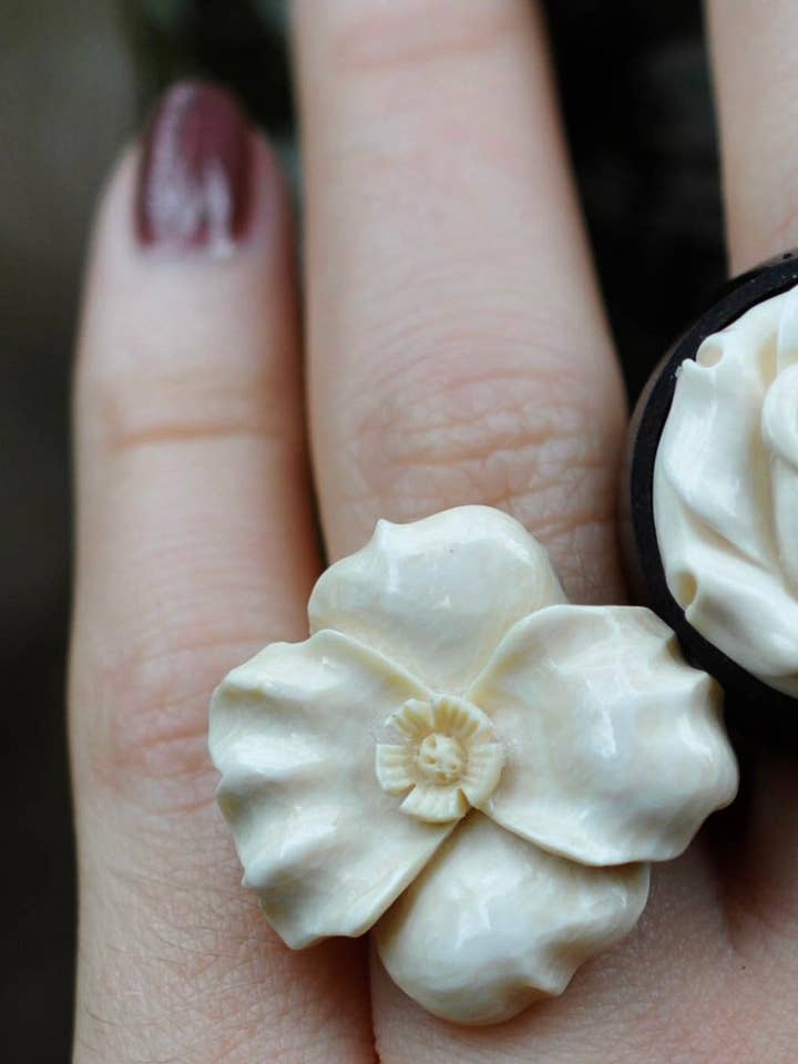 Wild Rose Ring for wholesale by Ivory Jacks