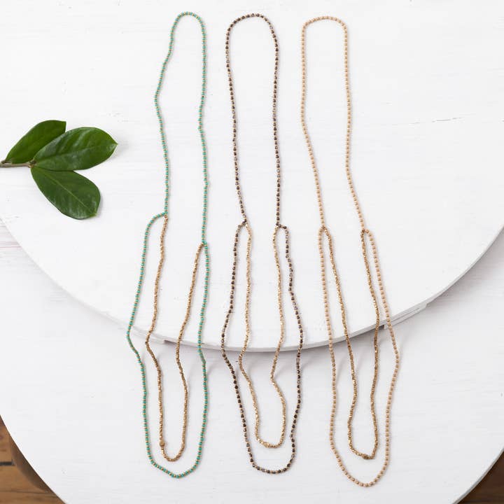 Brass Beaded Loop Necklace for wholesale by Baizaar