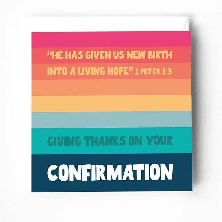 The Christian Poster Company - Wholesale Religious Card - Confirmation greeting card with bible verse on cover