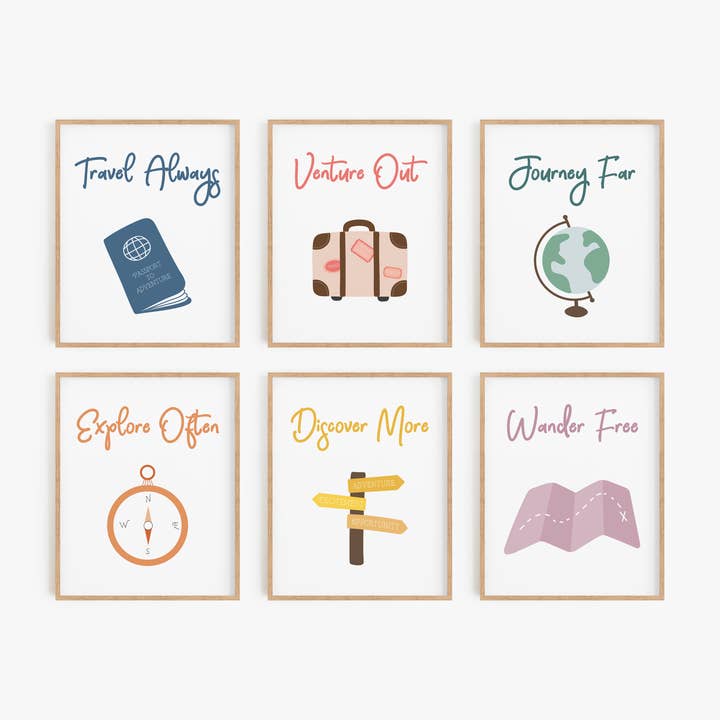 World Tour Art Prints - Regnbue Farver (Sæt af 6) for engroshandel hos Flip The Script Studios