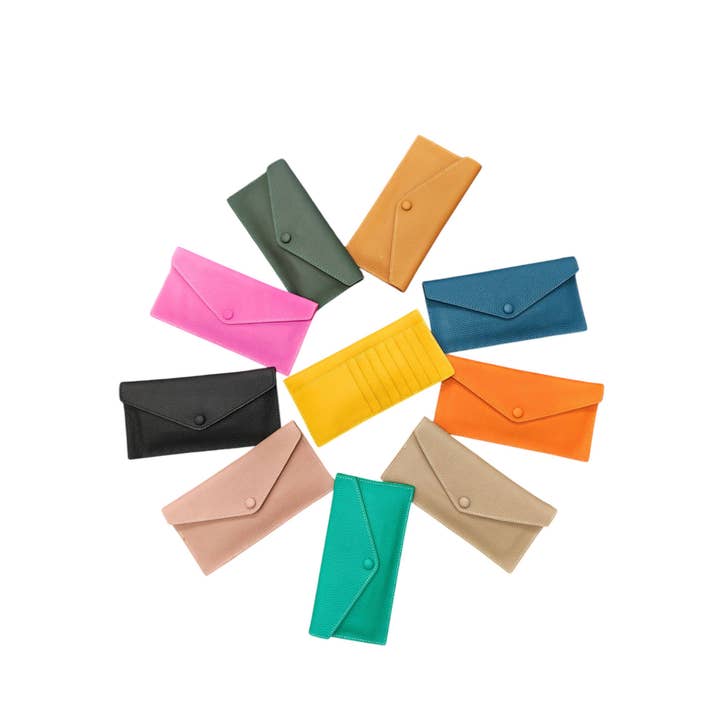 Superbia - Wholesale Card Holder - Women's - Genuine Leather Envelope Clutch Purse Cardholder14