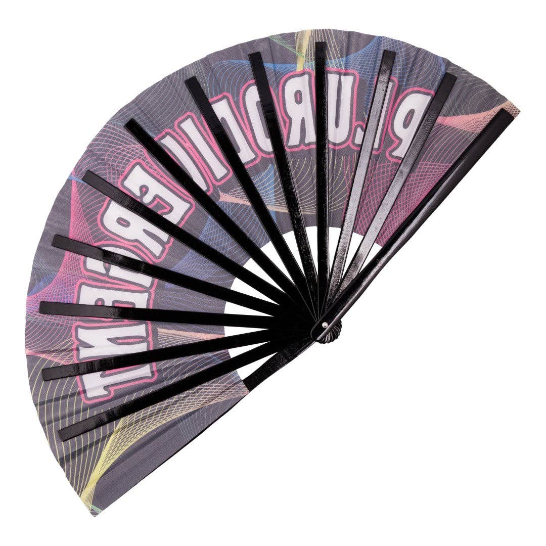 FootClothes LLC - Wholesale Party/Paper Folding Fan - LIMITED Plurodivergent Rave Clack Fan3