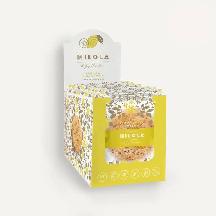 Lemon Chia Cookie (Gluten-free, Dairy-free, Vegetarian) for wholesale by MILOLA GLUTEN FREE