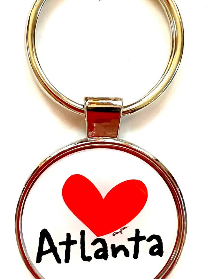 Atlanta Georgia Love Keychain | Atlanta Heart Gift Key Ring for wholesale by Mary Ellis