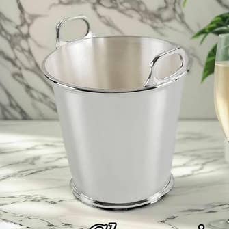 Mini secchiello per il ghiaccio Hotel Silver c.1960. SKU #: HOT542 Plain. per la vendita all'ingrosso da parte di Corbell Silver