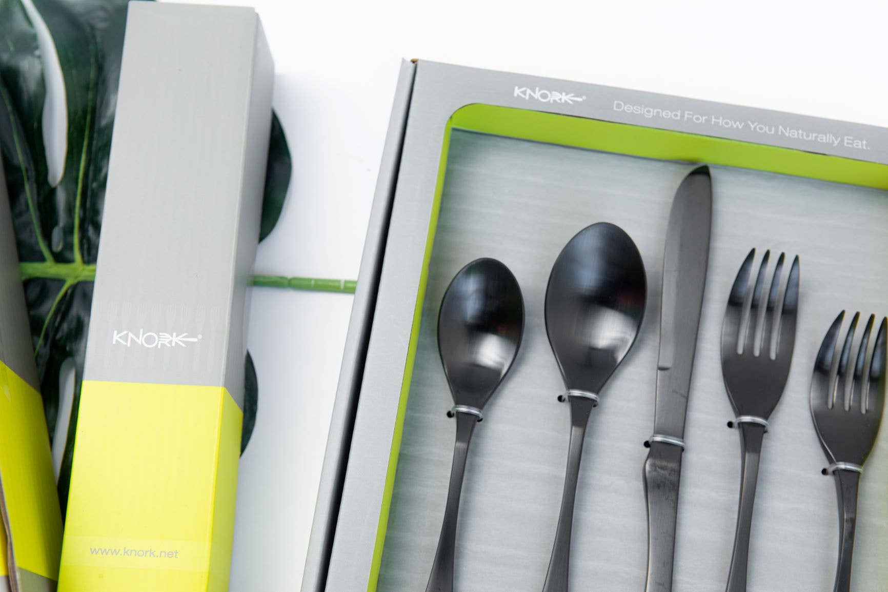 Knork Flatware – Conjunto de talheres por atacado – Talheres de titânio preto fosco - conjunto de 20 peças7