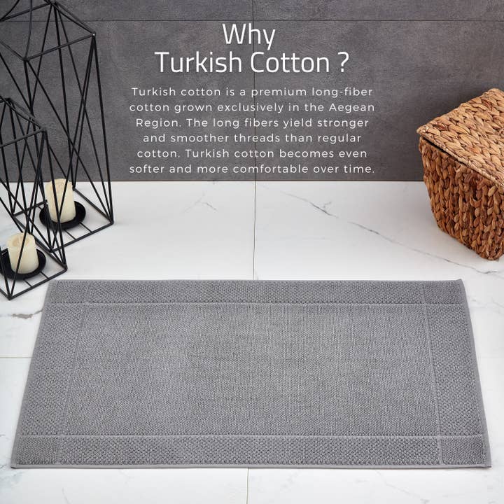 La Hammam - Wholesale Bath Mat - Bath Mat 900 GSM Machine Washable 20x34 Inches