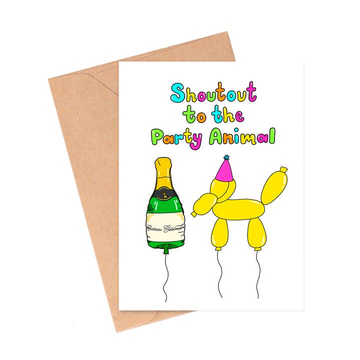 Party Animal Birthday Card for wholesale by Siyo Boutique