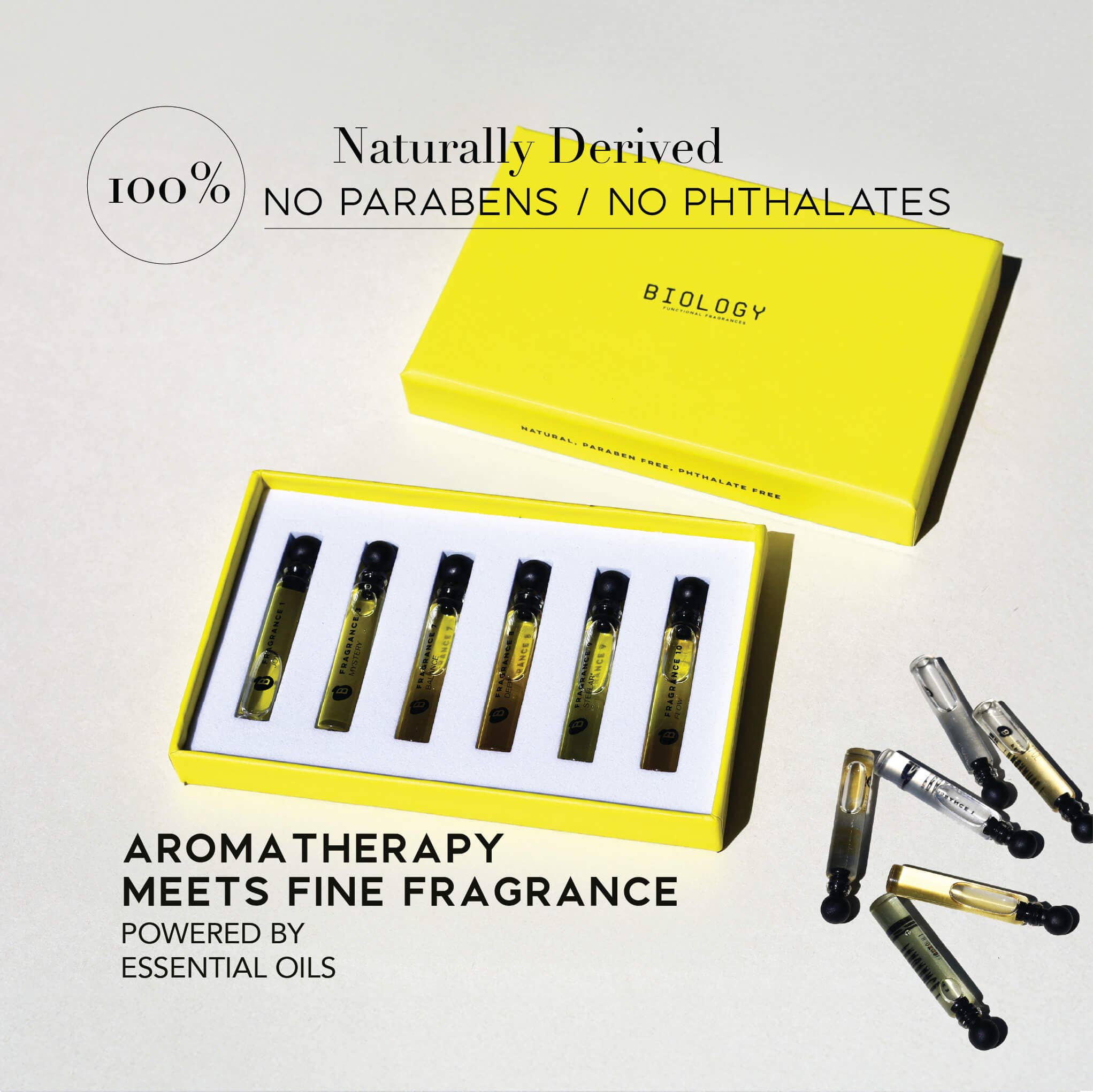 Biology Functional Fragrances - Wholesale Fragrance Set - Discovery Travel Set-  100% Natural Fragrance Oil Rollerball1