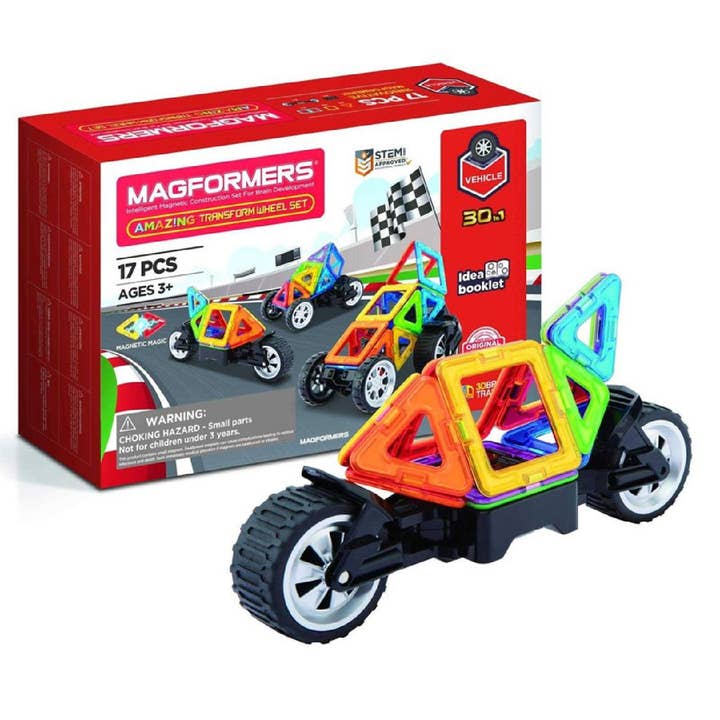 Jactal - Wholesale Toy Set - Kids - Magformers Vehicle Set 17 Piece Building Set