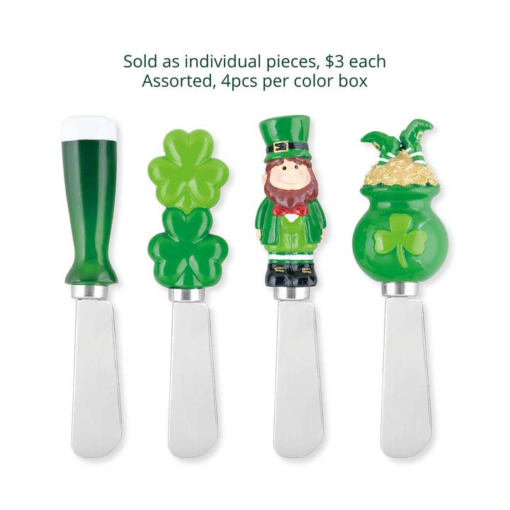 Luck of The Irish Polyresin Cheese Spreader for wholesale by Supreme Housewares